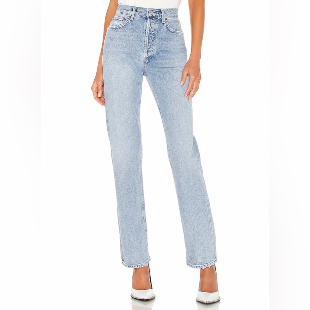 Agolde Light Blue Straight Leg Jeans